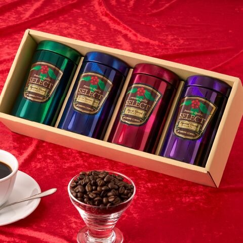 送料無料 コーヒーギフト コーヒー ギフト セット コーヒーギフト 詰め合わせ セット コーヒー専門店のプレミアム180g4缶ギフトセット プレゼント おしゃれ かわいい インスタ映え 贈り物 珈琲ギフト レギュラーコーヒー 粉 豆