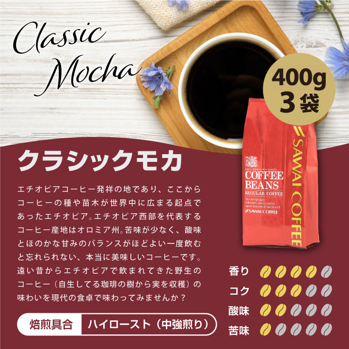 送料無料 コーヒー専門店の120杯分入り大入 クラシック・モカ コーヒー福袋