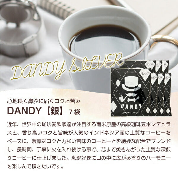 送料無料 ドリップバッグ 箱入り 13g 20袋 詰め合わせ DANDYなコーヒーギフト 個包装 飲み比べ セット