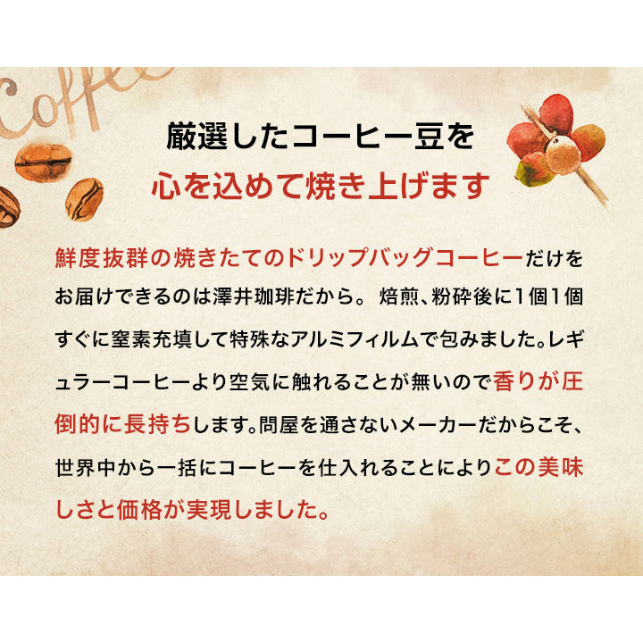 送料無料 コーヒー ドリップコーヒー ジャガー ドリップ ドリップパック 珈琲 個包装 8g 澤井珈琲 ジャガーコーヒー 30杯分入りドリップバッグ 福袋 30袋 セット 濃厚 コスタリカ