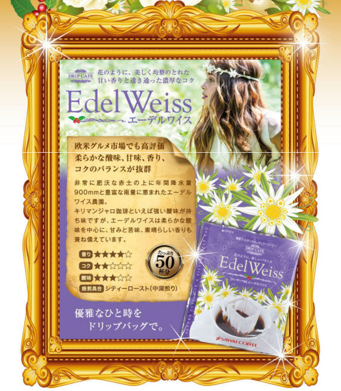 専門店の極上ドリップバッグ エーデルワイス 50袋セット