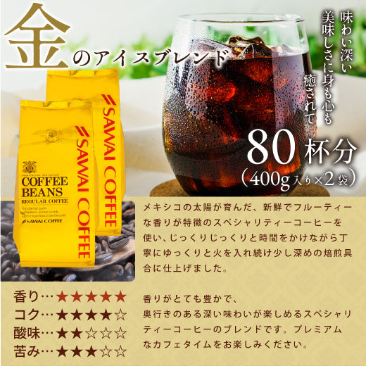 送料無料 金と銀のアイスコーヒー2種160杯分福袋