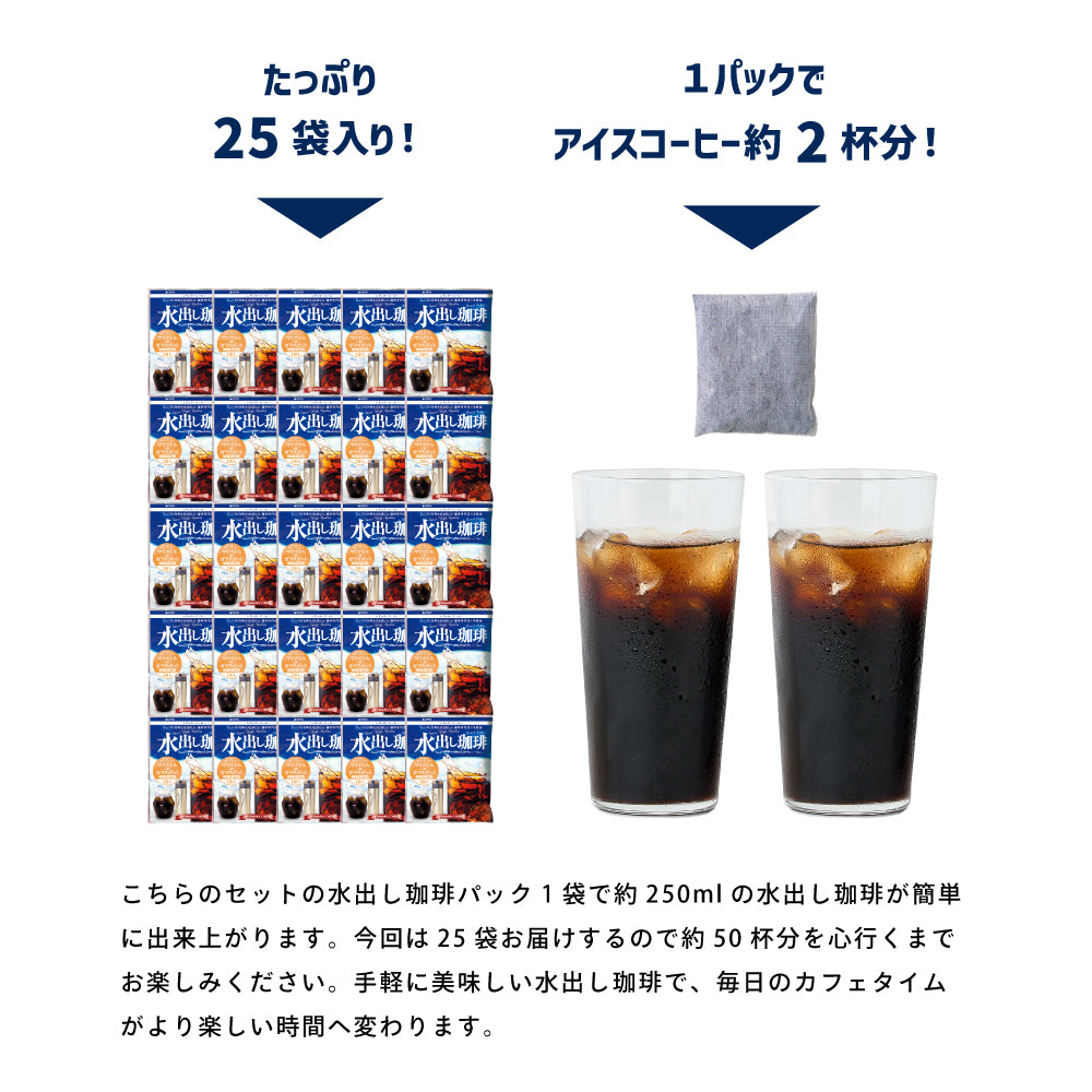 送料無料 水出し珈琲 コールドブリュー 水出し珈琲ポット付き 【澤井珈琲 水出し珈琲パック15g25袋と水出し珈琲ポットの福袋】珈琲 コーヒー 水出しコーヒー アイスコーヒー コーヒーバッグ