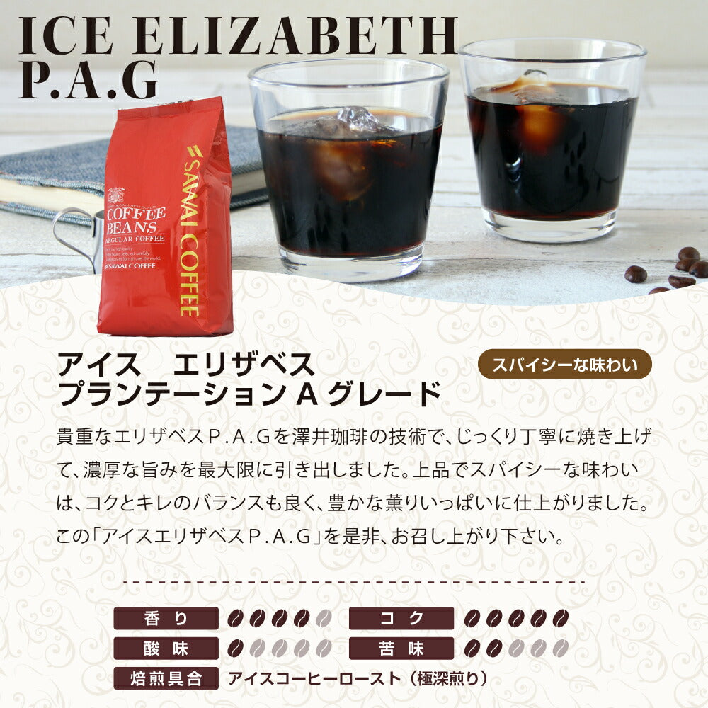 送料無料 水出しコーヒー 福袋 大容量 400gx4袋 コーヒー専門店 160杯分アイスブレンド アイスキリマンジャロ アイスエリザベス アイスマンデリン 水出し 澤井珈琲 水だし