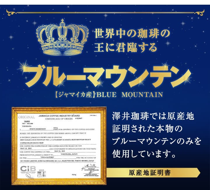 送料無料 珈琲の王を感じる リッチブレンド@ブルーマウンテンどっさり80杯分!