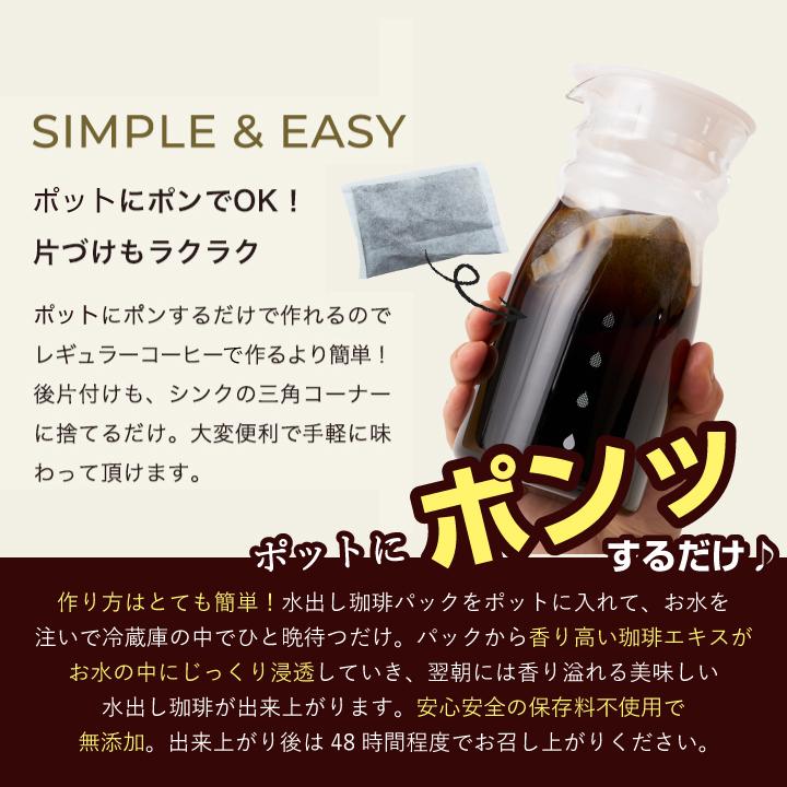 送料無料 金と銀の水出し珈琲パックと水出し珈琲ポット福袋 水出しコーヒー 送料無料 アイス コーヒーバッグ コールドブリュー 珈琲 大容量 福袋 10パック×2袋 プレミアム コーヒーパック 金と銀 飲み比べ セット ソル ルナ ハリオ FP-7-TW ポット付き 水だし ※冷凍便同梱不可