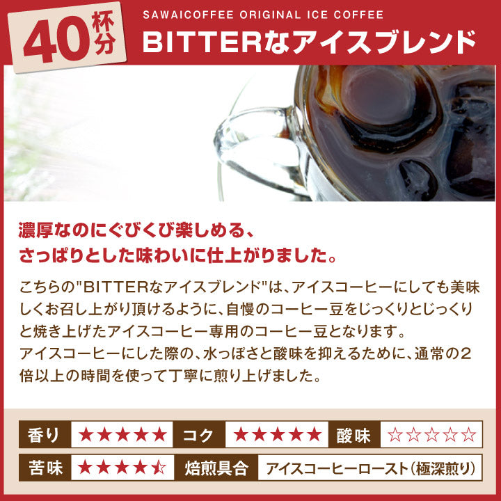 澤井珈琲 アイスコーヒー 200g 400g 4袋 1.4kg コーヒー 粉 豆 送料無料 贅沢アイスコーヒー飲み比べセット