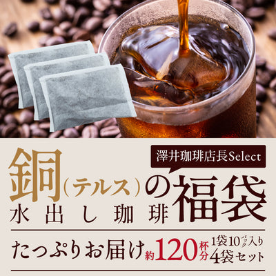 送料無料 アイスコーヒー 水出しコーヒー 水出し 水出し珈琲パック テルスブレンド 10パック入り×4袋 福袋 銅 コールドブリュー 水だし 澤井珈琲