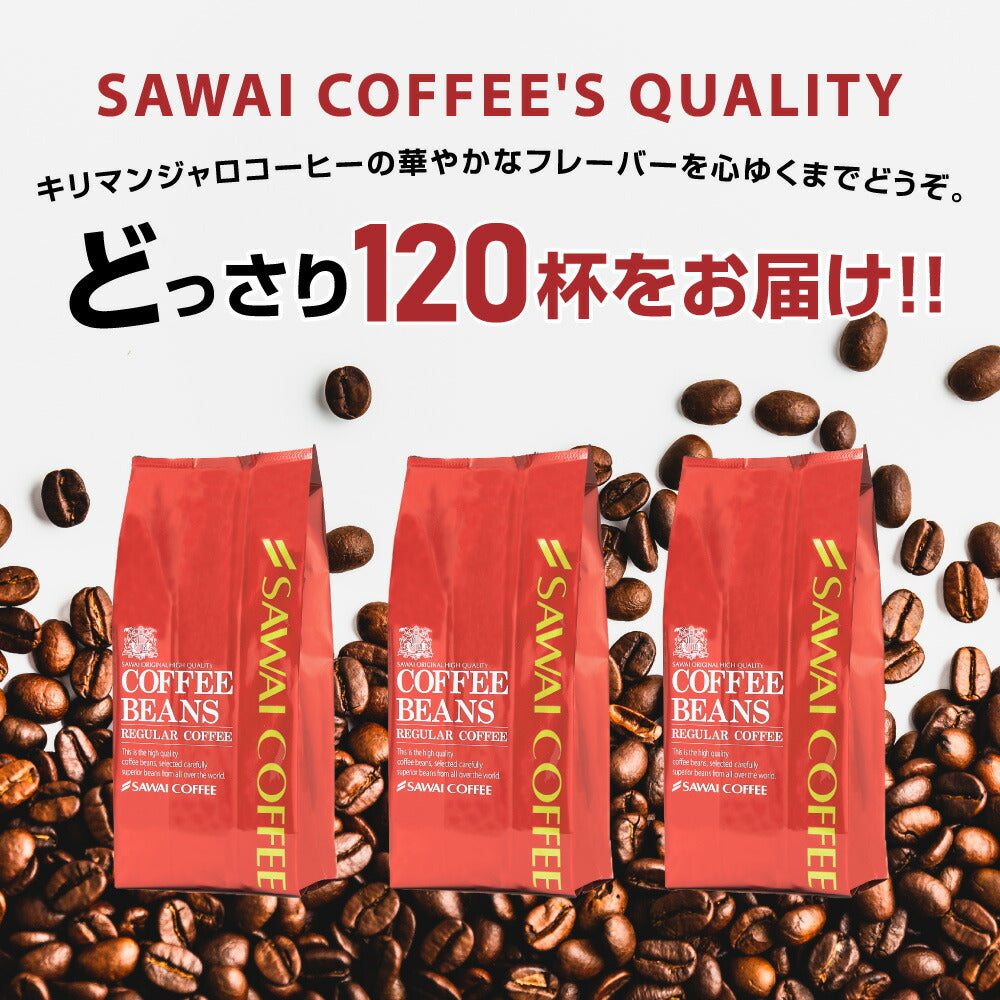 送料無料　コーヒー専門店の120杯分入りリフレッシング・キリマンジャロ福袋