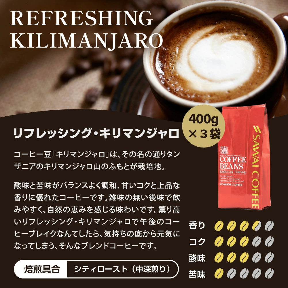 送料無料　コーヒー専門店の120杯分入りリフレッシング・キリマンジャロ福袋