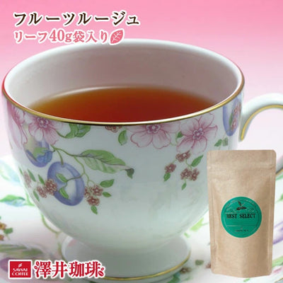 かわいい香りいっぱいの紅茶　フルーツルージュ　リーフティー40g　詰め替え用袋入り